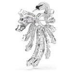 Vienna brooch Mixed cuts, Swan, White, Rhodium plated